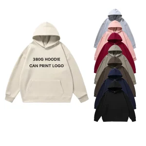 High Quality Men’s Casual Hooded Cotton Hoodies Winter Heavy Fleece Custom Logo Warm Regular Fit Solid Pattern