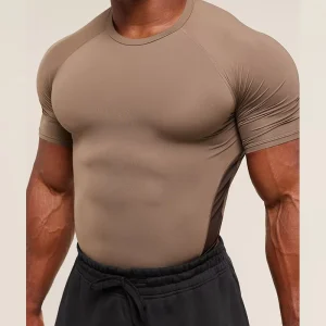 High Quality Men’s Compression t Shirt Gym Compression Shirt Quick Drying Training Wear Custom Logo Activewear
