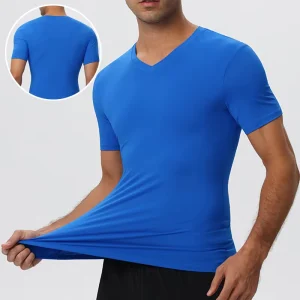 High Quality Men’s Plus Size Printed Modal Quick Dry Tight T Shirt Nude Feeling Reversible Lightweight Sports Fitness Activewear