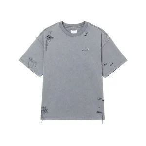 High Quality Men’s Short Cotton T shirts Oversized Streetwear Heavyweight Distressed for Look Pour Hommes