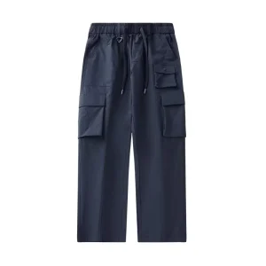 High Quality Men’s Summer Casual Pants Light Cotton Nylon OEM Service Flat Front Mid Waist Canvas Workwear with Straight Pattern
