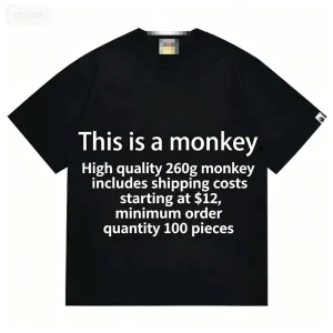 High Quality New Style Brand Fashion Designer Men’s Trendy Loose Printed Pure Cotton Breathable Hip Hop T-Shirt