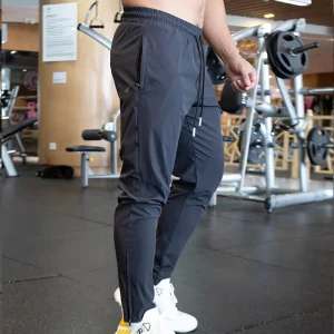 High Quality Nylon Spandex Slim Fit Sports Sweatpants Elastic Waist Tapered Training Gym Fitness Casual Jogger for Men