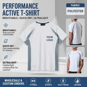High Quality OEM Activewear Quick Dry Outdoor Lightweight High Elasticity Men’s T-shirt Gym Workout Custom logo t Shirt for Men