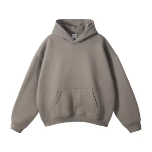 High Quality Oversized Drop Shoulder Hoodie Stringless Heavy Weight Custom Logo Cotton Polyester Stringless Men’s Hoodie
