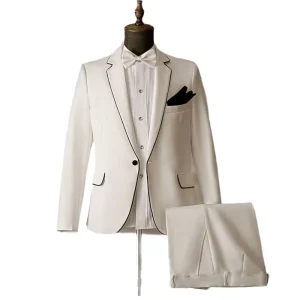 High Quality Pink Men’s Suits 3 Pieces Slim Fit Groom Wedding Tuxedo Male Fashion Blazer Set Custom Modern