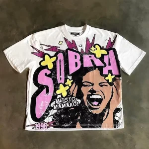 High Quality Screen Printing O Neck Boxy Cropped T Shirt for Men Custom 100% Cotton Heavyweight Graphic Oversized T Shirt