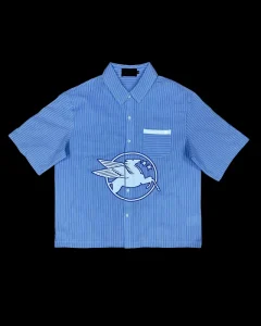 High Quality Short Sleeve Streetwear Vintage Embroidery Mans Boxy Fit Button Up Summer Custom Shirts Men