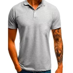 High Quality Short Sleeved Solid Color Golf Shirt Unisex Luxury Design 225 Gram Pure Cotton POLO Shirt for Men’s