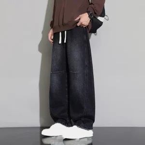 High Quality Spring and Autumn Men’s Fashion Loose Casual Trendy Long Trousers for Men Jeans