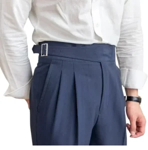 High Quality Straight Wool Suit Pants for Men Waterproof Breathable Italy Fashion Design Bespoke Custom Formal Outdoor Trousers