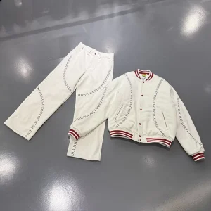 High Quality Streetwear Embroidery Design Baseball Jacket for Men Sports Baseball Men’s Sets