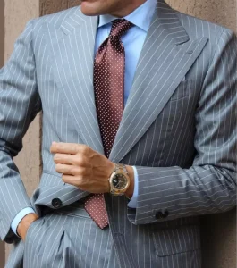 High Quality Stripe Custom Made 2 Pieces Jacket+Pant Formal Business Terno Masculino Groom Suit
