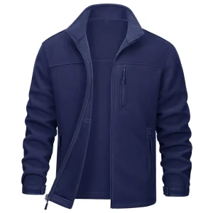 High Quality Zip Winter Jackets Custom Men Outdoor Polar Fleece Jackets Work Uniform Men’s Jacket Without Hood