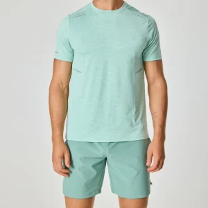 High Quick Dry Training Set Men’s Sports Running T Shirt 100% Polyester Reflective Details Outdoor Sports Tshirt Shorts Set