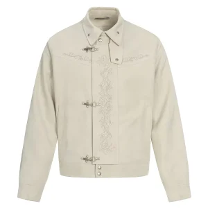 High end Style Embroidered Jacket Men’s and Women’s Airplane style Casual Commuting Collar Coat Trendy