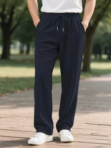 High-quality New Men’s Street Casual Solid-color Corduroy Pants American Style Sportswear Casual Pants