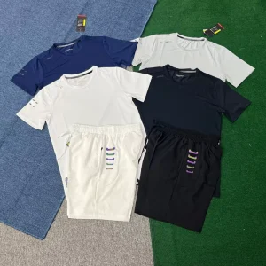 High quality Style Men’s Activewear Set Breathable Running Shirt and Shorts Quick Dry Workout Outfit for Fitness