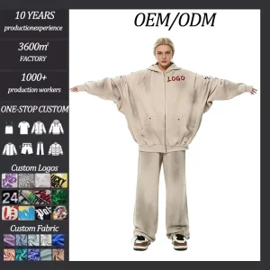Hiphop Oversize No String Printing Graphic Men Hoodies & Sweatshirts Heavyweight Vintage Hoodie Set Men Hoodie Set