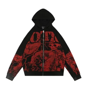 Hoodie Full Print Vintage Casual Men’s and Women’s Sportswear