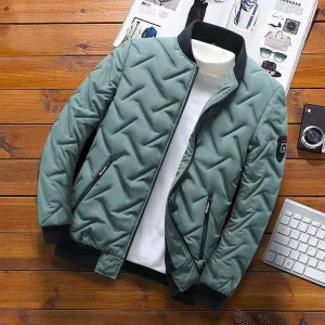 Hot Selling Autumn and Winter Men’s Cotton Clothes Stand Collar Trendy Brand Lightweight Warm Cotton Coat Jacket