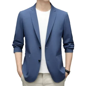 Ice Silk Men’s Lightweight Casual Summer Blazers Thin Business Blazer Jacket for Men