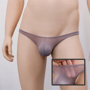 Ice Silk See Through Jockstraps Ultra Thin Low Waist Mini Thongs and g String Gay Panties Mens Sexy Underwear