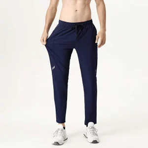 Ice Silk Stretch Slacks Men’s Quick-drying Trend Loose Straight Breathable Sweatpants Men’s Running Pants Casual Trousers