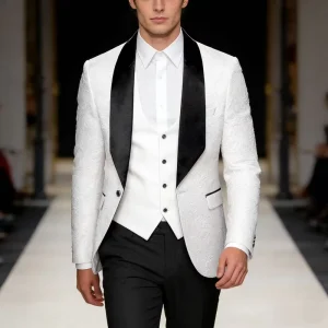 Italian Suits for Men Business Casual One Button Groom Suit Three Piece Costumes for Men