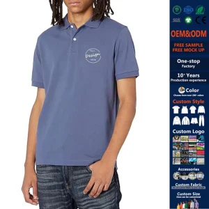 JL1107D Men’s Cotton Polo T Shirt Made Breathable Soft Fabric Silk Screen Printing Logos Private Label Men Golf Polo Shirts Men