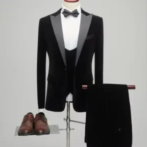 (Jackets+Vest+Pants) Men’s High Quality Business Blazers Wedding Groom’s Wedding Dress Three-piece Suit Man