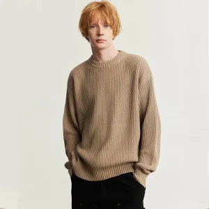 Knitted Sweater for Men Blank Pullover Cotton Knitted Men’s Jumper Winter Clothes