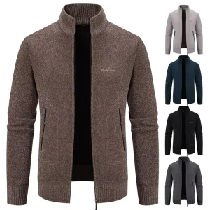 Knitwear Cardigan Turtleneck Lapel Thickened Warm Clothing Men’s Sweater Men’s Jackets