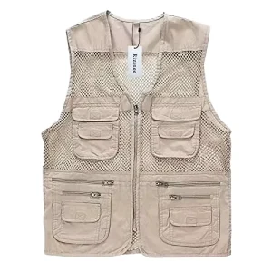 LAYENNE Multi-pocket Quick-drying Man Work Cargo Oversized Photographer Black Mesh Utility Windproof Outdoor Fishing Men’s Vest
