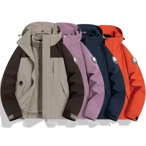 LOW MOQ Outdoor Hiking Suit Unisex Warm Windproof Detachable Jackets Women’s Three In One Waterproof Mountaineering Coat Men