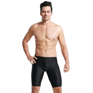 Large Size Swimming Trunks Men’s Five point Swimming Trunks Suit Loose Shark Skin Tight Swimsuit Swimwear