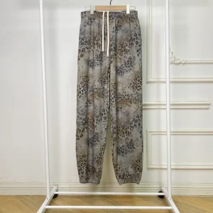 Leopard Printing Jogger Oversize Baggy Drawstring Overall Printing Casual Hip Hop Vintage Baggy Sweatpants For Men