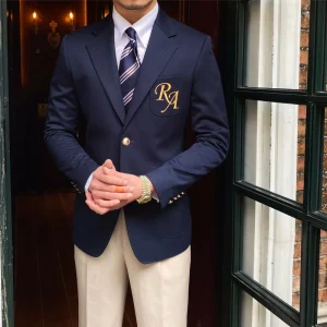 Light Cooked Casual Style High Definition Badge Korean Suit Jackets Banquet Single Breasted Solid Color Men’s Suit blazer