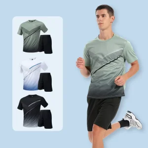 Light Weight Mens Sports Jogger Suit High Elastic Breathable Tracksuit Mens Compression Men’s Sportswear Gym Fitness Sweat Suit