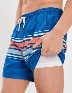 Lightweight 5 Inch Men’s Fitness Swimwear Sublimated Beach Volley Shorts with Quick Dry Lining Waterproof Casual Board Shorts