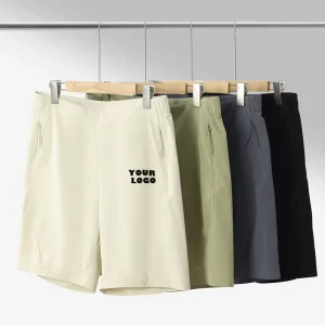 Lightweight Breathable Summer Sports Shorts Outdoor Quick-Dry Water-Resistant Stretch Casual with Mid Waist Drawstring Closure
