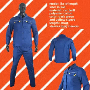 Lightweight Men’s Long Sleeve Cotton Welding Suit for Spring Autumn Safety Workwear for Labor Protection Mechanics
