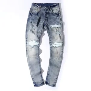 Liluo Custom New Fashion Slim Fit Jeans Men’s Casual Multi Pocket Denim Cargo Pants