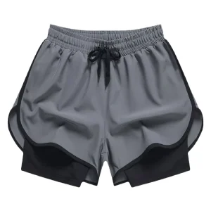 Logo Gym Wear Quick Dry Yoga Fitness Nylon Shorts Men Athletic Shorts with Compression