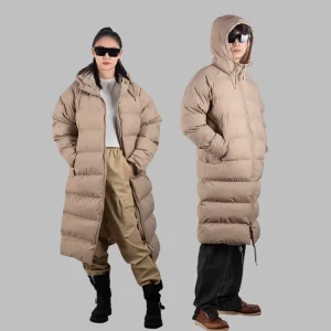 Long Cotton-padded Hooded Zipper Parkas Jacket Men’s Women’s Plus Size Waterproof Breathable Windproof Warm Coat Fabric