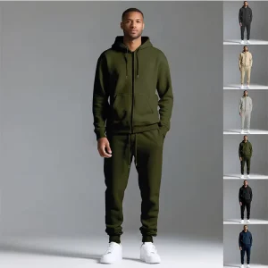 Long-Sleeved Long Pants Men’s Tracksuit Set Hooded Design Casual Sports Comfortable Tracksuits for Men