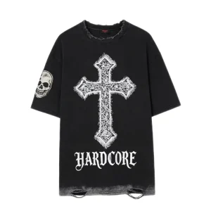 Loose Fit Oversized Men’s T-shirt 100% Cotton Heavyweight Knitted DTG Big Logo Graphic Solid Design
