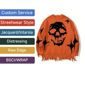 Low MOQ Custom Service Knit Sweater Men Knitted Manufacture for Men’s Sweaters Knitwear