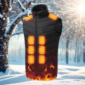 Low MOQ Custom Winter Rechargeable Heating Vest Gilet Battery USB Power Bank Electric Heated Vest Mens