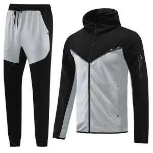Luson Unisex Full Zip Hoodie Tech Fleece Stripe Sportswear Jogger Sweatsuit Men’s Nylon Tracksuit OEM Nylon Track Suit Men’s Set